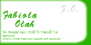 fabiola olah business card